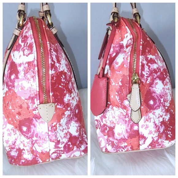 Coach Peyton Cora floral dome satchel w/ crossbody strap EUC #F31341 - Picture 3 of 7